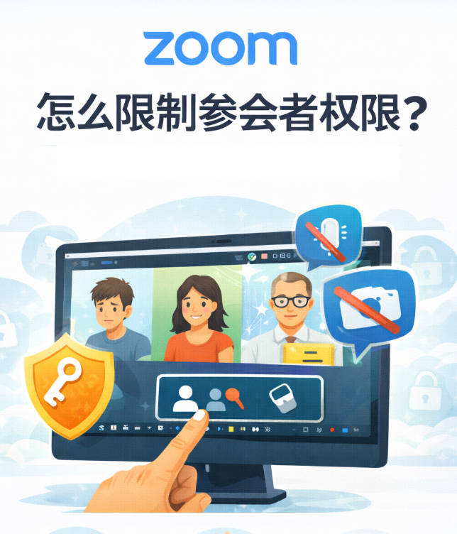 Zoom 怎么限制参会者权限