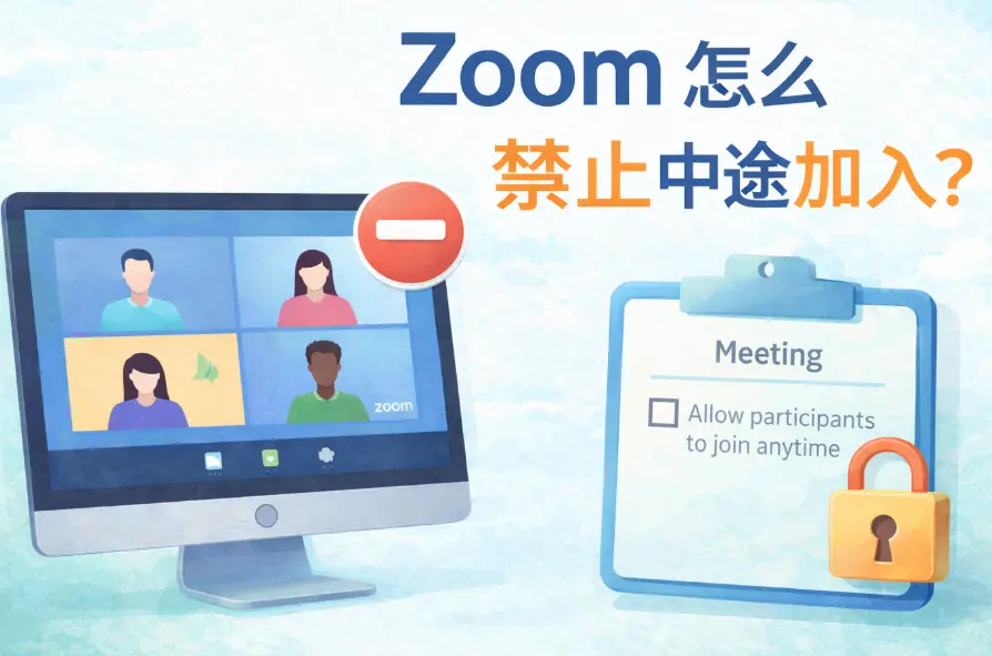 Zoom 会议如何禁止中途加入