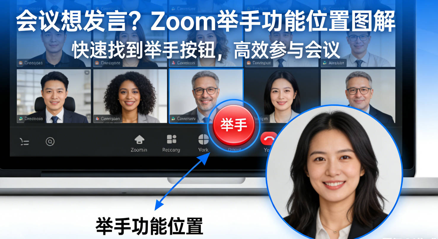 Zoom 举手功能在哪里