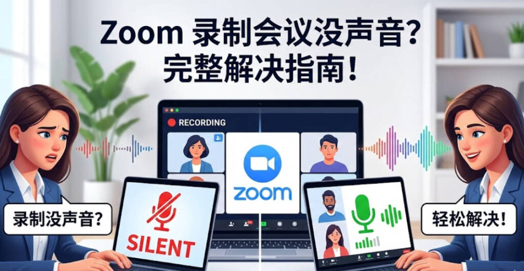 Zoom录制会议没声音怎么办