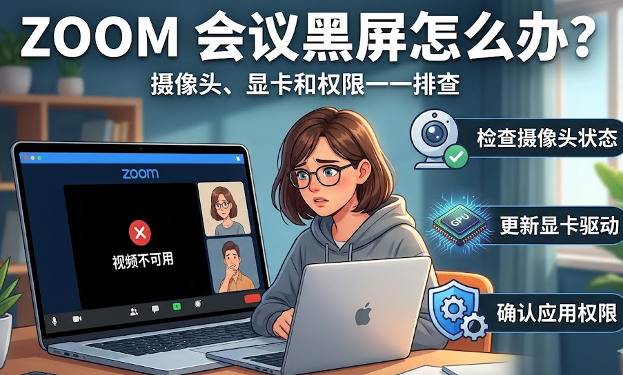 ZOOM会议黑屏怎么办