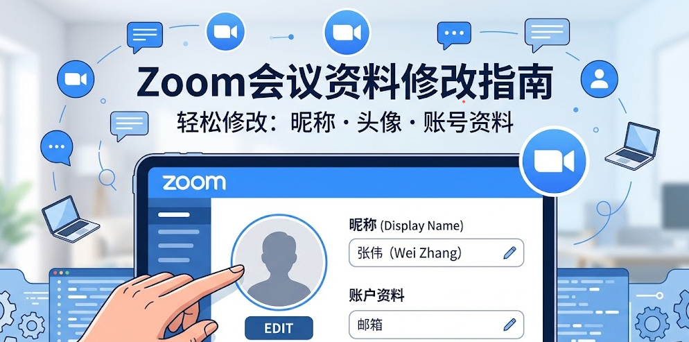 ZOOM会议怎么修改昵称、头像和账号资料