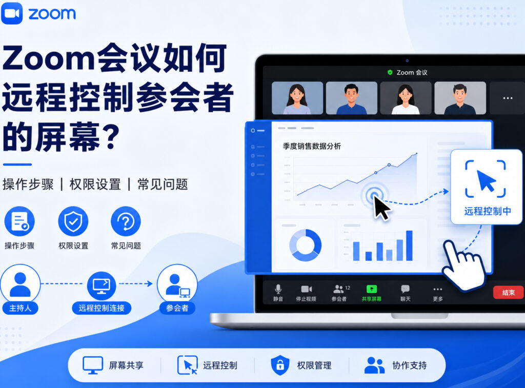 Zoom会议如何远程控制参会者的屏幕