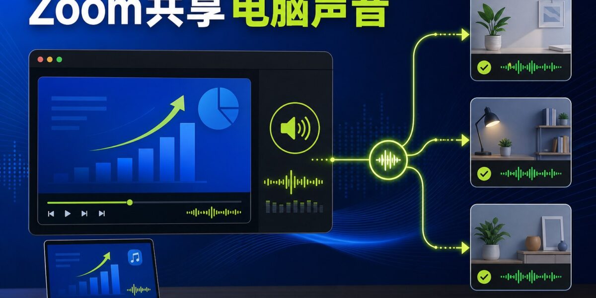 Zoom共享电脑声音：共享入口、声音路径与无声排查