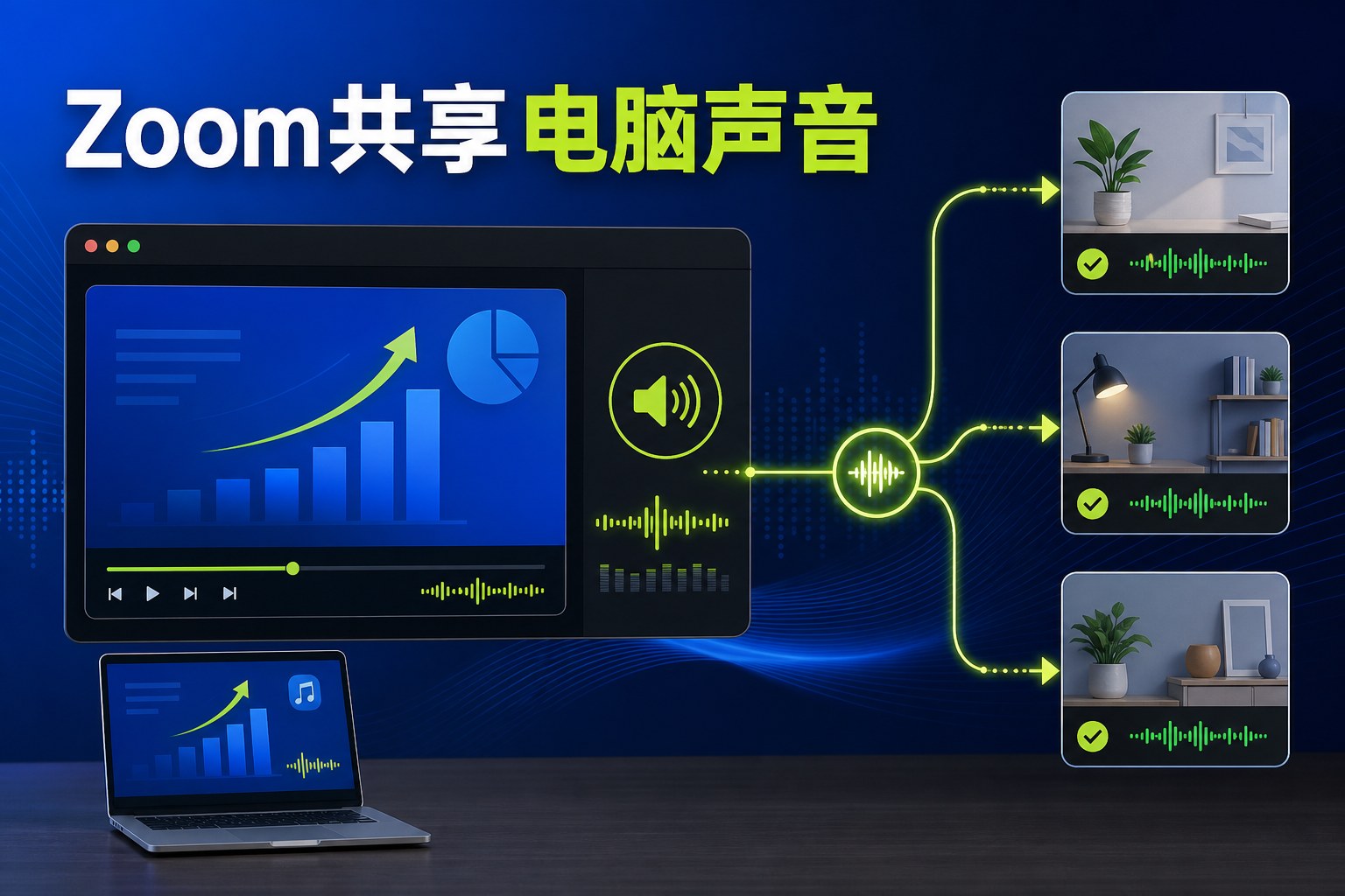 Zoom共享电脑声音:共享入口、声音路径与无声排查