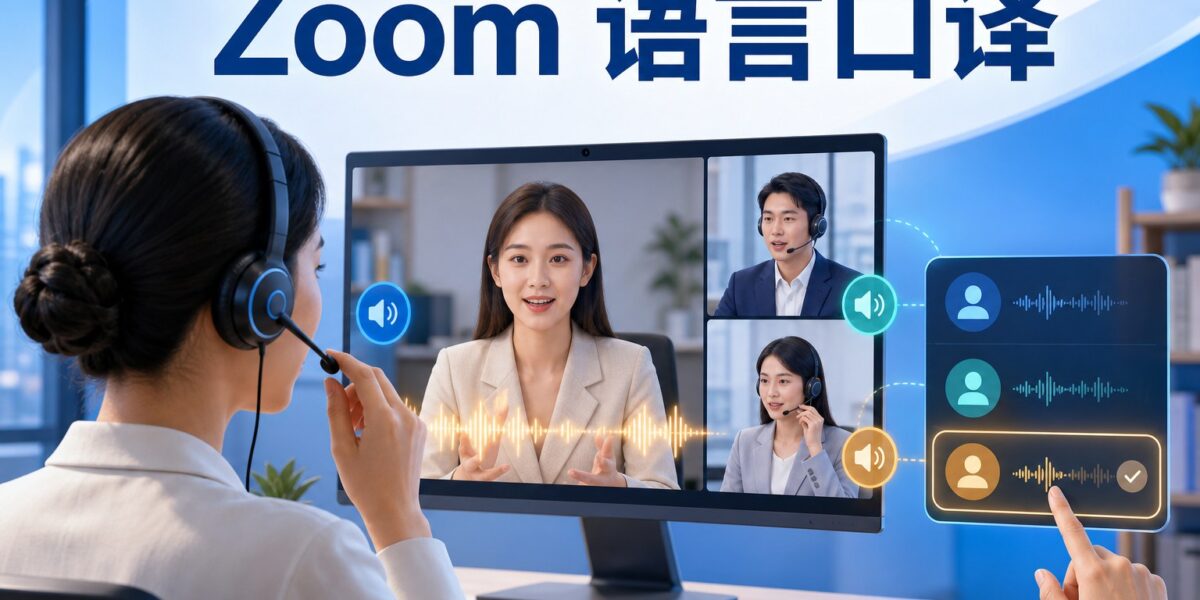 Zoom语言口译频道与口译员设置封面