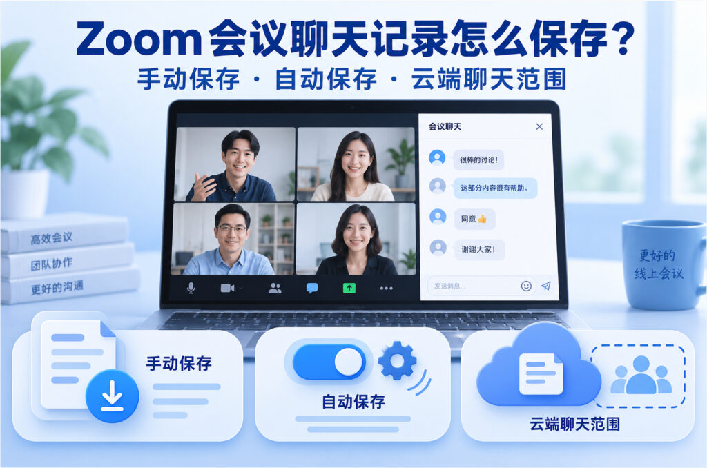 Zoom会议聊天记录怎么保存